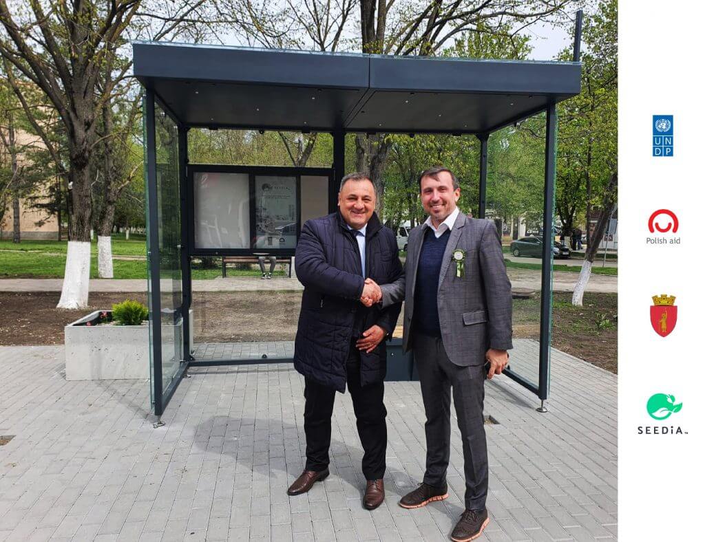 Solar Bus Shelter in Moldova